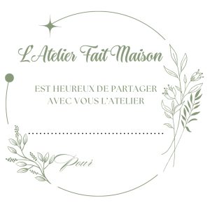 Carte-cadeau de l'atelier